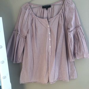 Bell sleeve button up